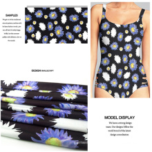 Digital Printing Swimwear Fabric with Chrysanthemum Flower